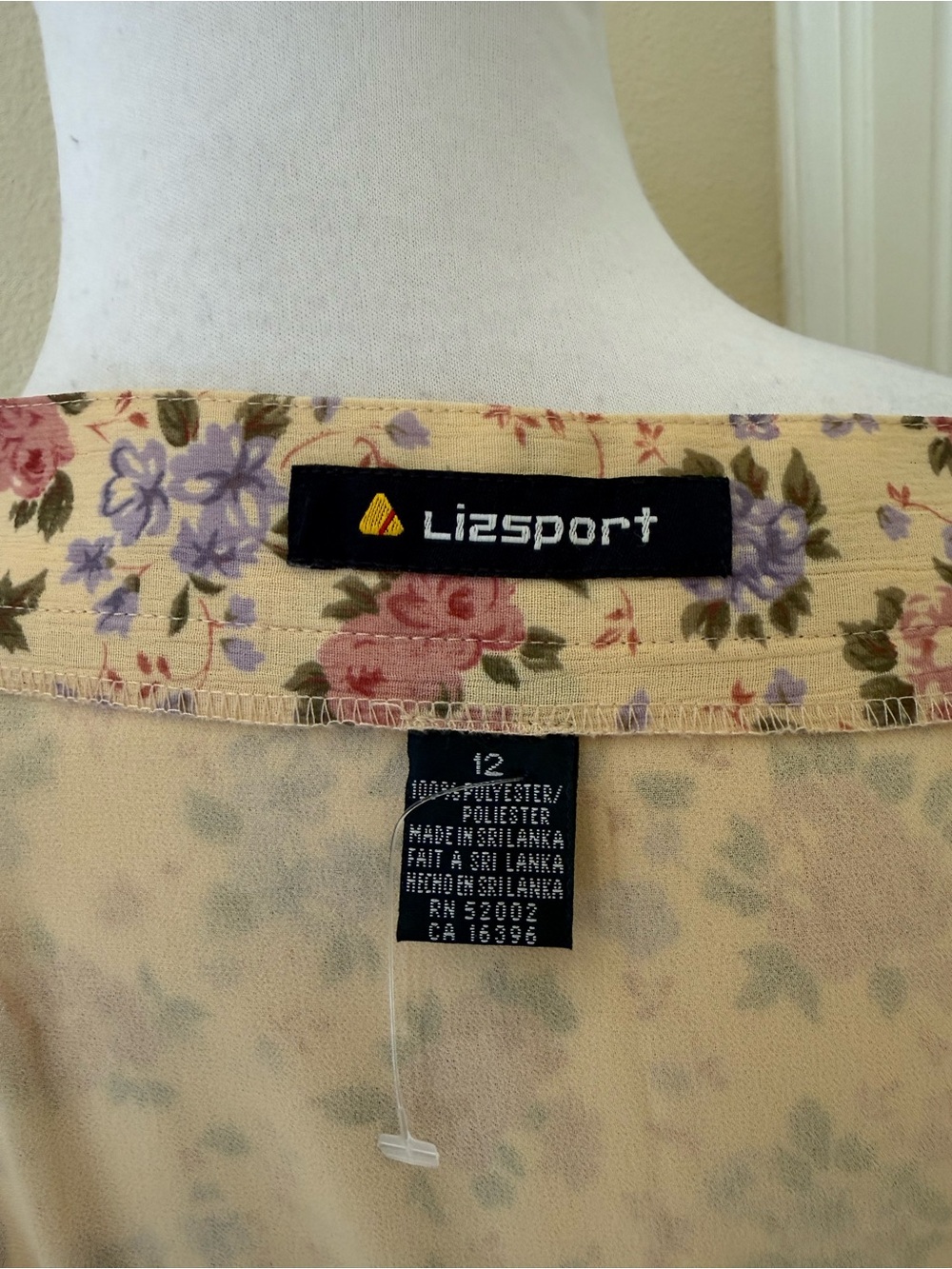 Y2K Liz sport yellow with rose pattern maxi skirt - Picture 4 of 4